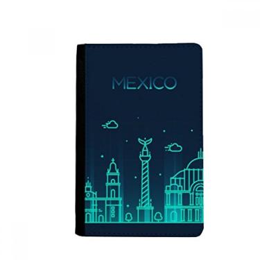 Imagem de Porta-passaporte com porta-cartões e carteira com detalhes da cidade nacional marco da cidade do México, Multicolor