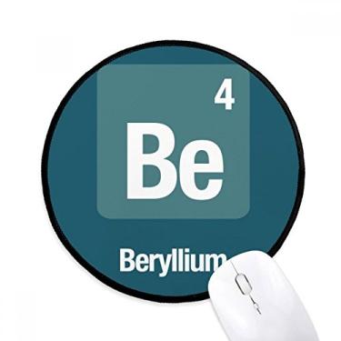 Imagem de DIYthinker Be Beryllium Chemical Element Chem Mouse Pad Desktop Office Tapete Redondo para Computador