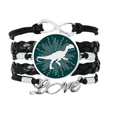 Imagem de OFFbb-USA Pulseira de animais de rastreamento de carne de caça, acessório de amor, corda de tricô de couro torcido, presente