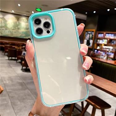 Imagem de Capa de celular transparente Candy para iPhone 13 Pro Max 12 Mini 11 XS XR X 8 7 Plus SE 2022 Capa, azul, para iPhone SE 3 2022
