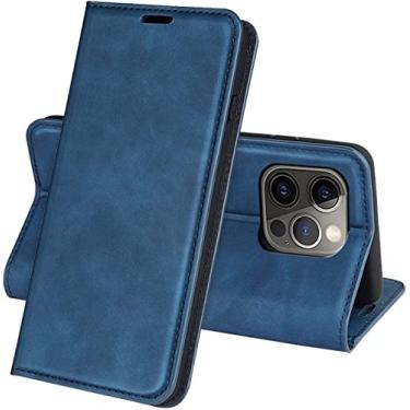 Imagem de RAYESS CaseWallet Case para iPhone 13 Mini/13/13 Pro/13 Pro Max, Recurso de suporte de couro PU premium [Slots para cartões] Capa de telefone fólio durável (Cor: Azul, Tamanho: 13 Pro 6,1 polegadas)