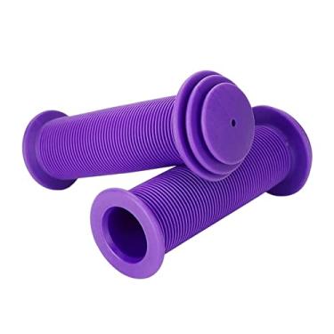 Imagem de Tachiuwa 2 peças 10,5 cm alças de guidão de bicicleta diâmetro 2,2 cm manga resistente a choques antiderrapante alças de bicicleta para, Roxo