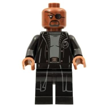 Imagem de LEGO Su ter Nick Fury dos Super Her is da Marvel + minifigura de Trenchcoat da 76153 (ensacado)