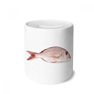 Imagem de DIYthinker Caixa pequena de cerâmica com caixa de dinheiro em formato de peixe oceano rosa fresco, presente de cofrinho
