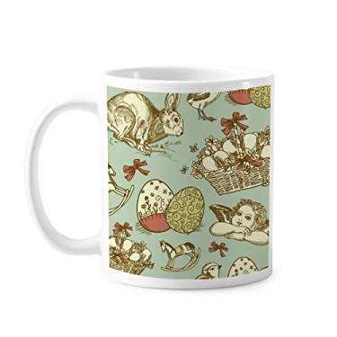 Imagem de Caneca de cavalo colorida de cerâmica para café e porcelana do festival de religião da Páscoa