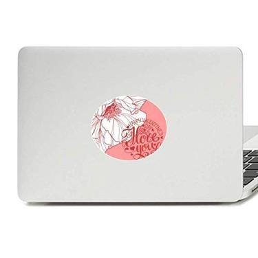 Imagem de Adesivo rosa Happy Valentine's Day Love Rose Vinyl Emblem Graphic Laptop Notebook Decalque