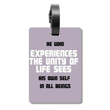 Imagem de Veja Youself in Beings Blessing Citação Culture Bolsa Etiqueta Bagagem Cartão Scutcheon Etiqueta