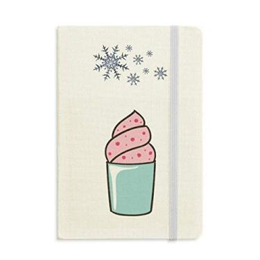 Imagem de Pink Sweet Cup caderno de sorvete grosso diário flocos de neve inverno