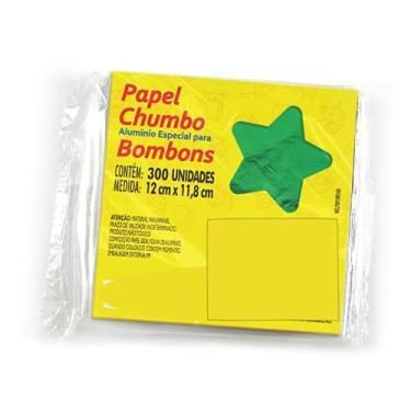 Imagem de Papel Chumbo Embalar Bombom 12x11,8cm - 300 Unidades (Verde Escuro)