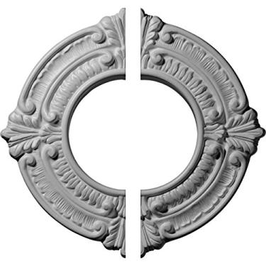 Imagem de Medalhão de teto Ekena Millwork 22,86 cm de diâmetro x 11,43 cm de diâmetro x 1,58 cm de profundidade Benson, Divisor, 9"OD x 4 1/8"ID x 5/8"P (Fits Canopies up to 4 1/8"), Factory Primed