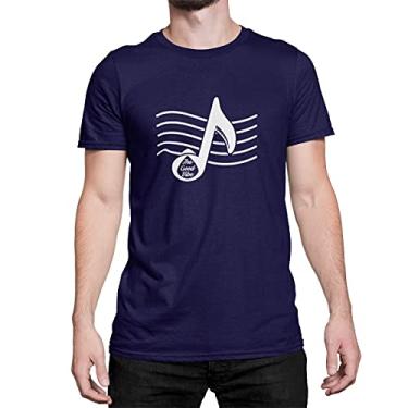 Imagem de Camiseta Estampada The Good Vibe músico Camisa Masculina Azul Tamanho:G