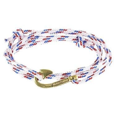 Imagem de West Coast Paracord Pulseiras femininas ajustáveis com âncora náutica e gancho de peixe – feitas de corda de nylon