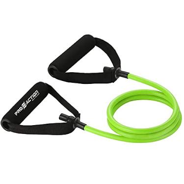 Imagem de Elástico Extensor em Látex com Pegadores para Exercícios e Treino - Resistência Leve Verde