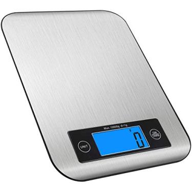 Imagem de Balança Digital Cozinha Aço Inox Visor Grande Touch Screen Dieta Youtek