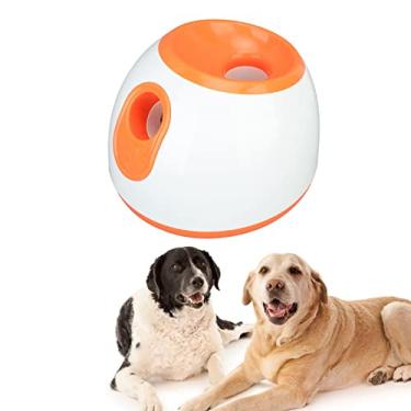 Imagem de Lançador Automático de Bolas para Cães, Lançador de Bolas de Tênis Alcance Ajustável Máquina para Buscar Bolas para Cães com 3 Bolas Jogo de Arremesso de Bolas para Cães Filhotes (Plugue EUA 100‑240 V)
