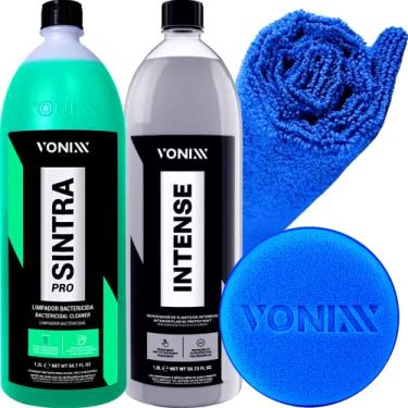 Imagem de Revitalizador Limpador Restaurador De Plásticos Internos Carro Caminhão Auto em Geral Intense 1,5L Sintra Pro 1,5l pano 40x40 aplicador Vonixx