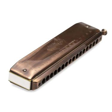 Imagem de Gaita De Boca Cromática Benevides Chireia 64 Bronze C DÓ Hering 5864