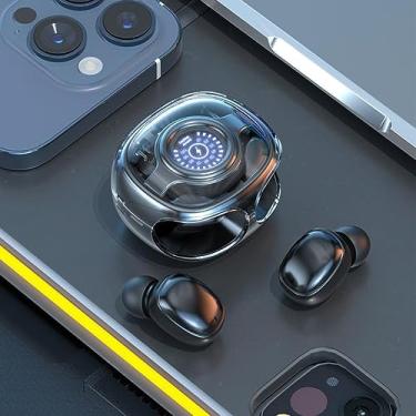 Imagem de SZAMBIT Bluetooth 5.3 Fones de Ouvido Sem Fio,com Tela Digital de LED e Estojo de Carregamento,Fones de Ouvido à Prova D'água IPX5 com Microfone Compatível com Android iOS Telefone Celular (preto)