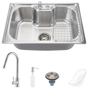 Imagem de Pingoo.casa, Cuba Inox Acessórios Carajás Torneira Extensível Iriri - Prata