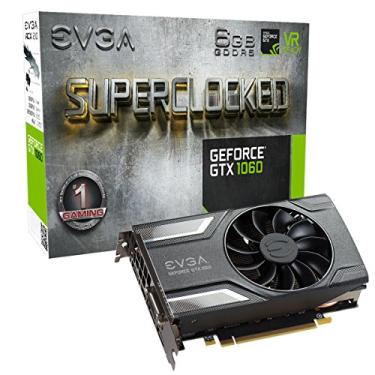 Imagem de EVGA GeForce GTX 1060 SC GAMING, ACX 2.0 (ventilador único), 6GB GDDR5, DX12 OSD Support (PXOC), 06G-P4-6163-KR