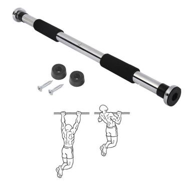 Imagem de Barra Flexao Porta Fixa Ajustavel Treino Academia Musculaçao Exercicio Fisico Ombro Braço Abdominal Cross Fit