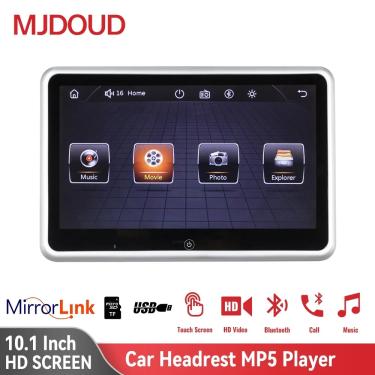 Imagem de MJDOUD-Car Multimedia Player  Monitor de Encosto de Cabeça  MP5 Player  Mirror Link  Android FM  HD