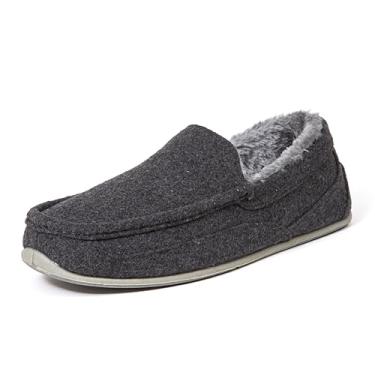 Imagem de Slipooz masculino Deer Stags Slipperooz com rodado interno para uso externo S.U.P.R.O. Pantufa de mocassim aconchegante meia, Dark Grey, 12