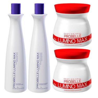 Imagem de Kit Lumino Max ( Shampoo + Condicionador 1 L +2 Mascaras 250 G ) Probe