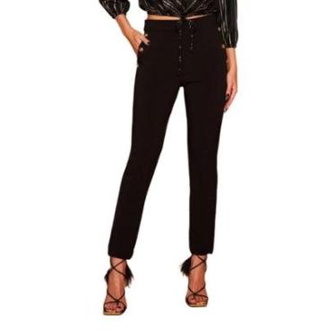 Imagem de Calça Feminina Lado Avesso Alfaiataria Preta - L1216-Feminino