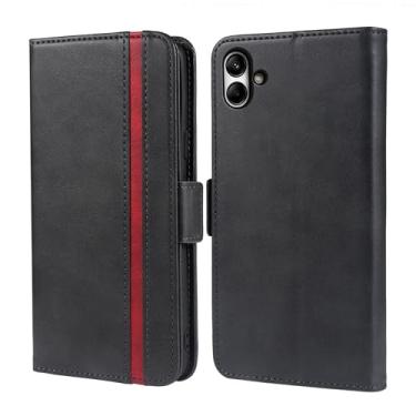 Imagem de Furill Capa carteira compatível com Samsung Galaxy A05 com alça de pulso e suporte de couro para cartão de crédito flip carteira suporte acessórios para celular capa para celular Ao5 A 05 mulheres