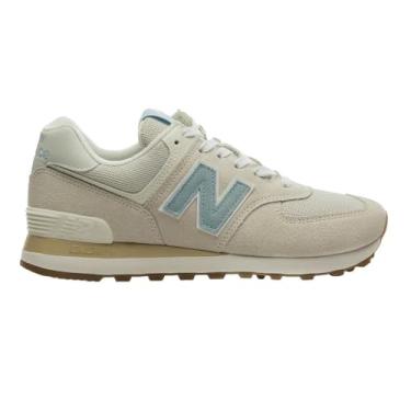 Imagem de New Balance Tênis 574v2 Branco e Azul Claro Unissex Adulto Casual Caminhada Esportes