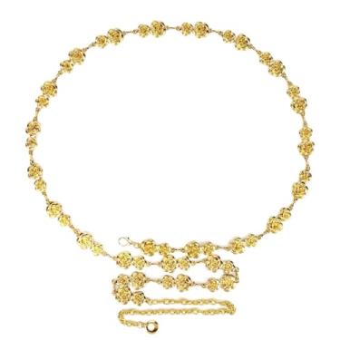 Imagem de Cinto de corrente plus size para mulheres, cinto de corrente de metal rosa feminino correntes de cintura de barriga, corrente extra longa, XXX-Large, Metal, Sem Pedra Preciosa