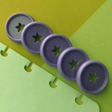 Imagem de Kit 12 Discos M 24mm de Caderno Infinito Sistema Inteligente Amor Infinito Cadernos - Estrela (Lilás Metalizado)