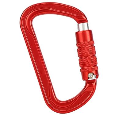 Imagem de Mosquetão, Mosquetão Em Formato de D, Alumínio, Três Seções, Mosquetão, Fivela de Segurança, Travamento, Mosquetões de Escalada, Adequados para Montanhismo, Escalada, Expansão,