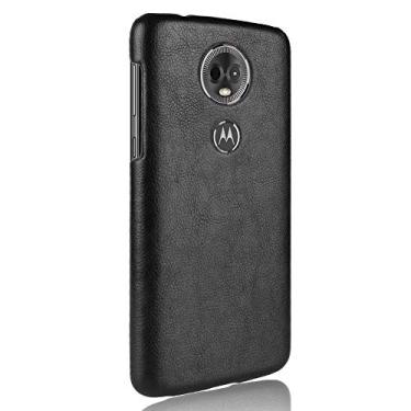 Imagem de Capa para Moto E5 Plus, capa de celular, proteção robusta 360° protege seu telefone capa de couro granulado para Moto E5 Plus