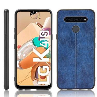 Imagem de Capa adequada para LG K41S, capa de celular estilo couro, proteção robusta 360° protege seu telefone capa de cor retrô para LG K41S