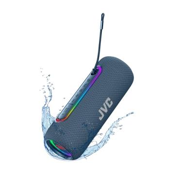Imagem de JVC Alto-falante portátil sem fio iluminado com saídas máximas de 20 W, som dinâmico, Bluetooth 5.0, capacidade TWS, USB-C, IPX5, entrada auxiliar, até 5 horas de vida útil da bateria - SPPA5BTA