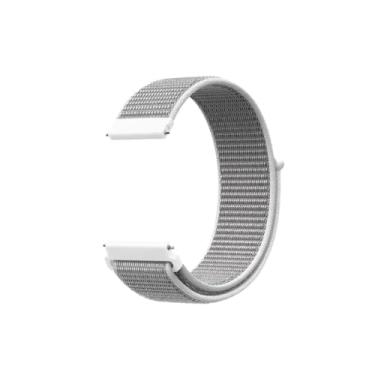 Imagem de Estilo no Pulso, Pulseira de Nylon compatível com Redmi Watch 5 Active ou Watch 5 Lite 22mm cor:Cinza com Branco