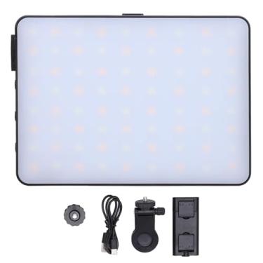Imagem de Luz LED para Câmera, 72 Chips de LED para Iluminação Fotográfica 3000-9900K, Luz de Vídeo Recarregável na Câmera Com Montagem de Sapata de 1/4, Com 3 Modos de Iluminação, para