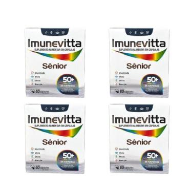 Imagem de Kit 4 Sênior 50+ Imunevitta 23 Nutrientes 60 Caps.