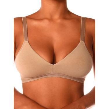 Imagem de Sutiã sem Aro e sem Bojo Secret Cotton Demillus 61052 Taça B, Bege, 50
