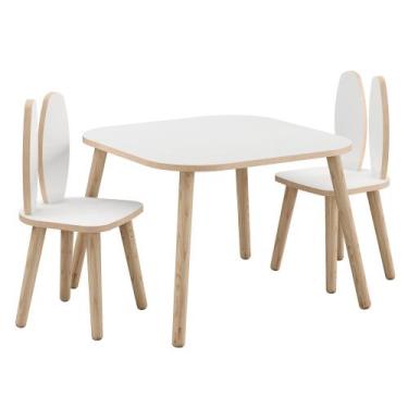 Imagem de Mesa infantil com 2 cadeiras modelo coelho - store kids