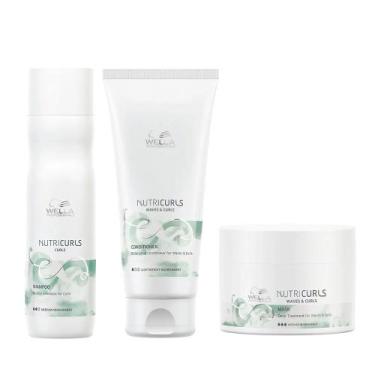 Imagem de Wella Professionals NutriCurls Kit  Shampoo + Condicionador + Máscara,