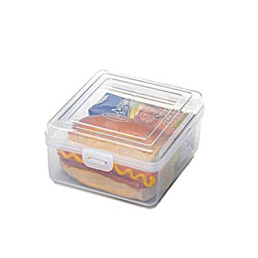 Imagem de Sanduicheira Prática Com Trava Armazena Lanches Frutas - Nitron