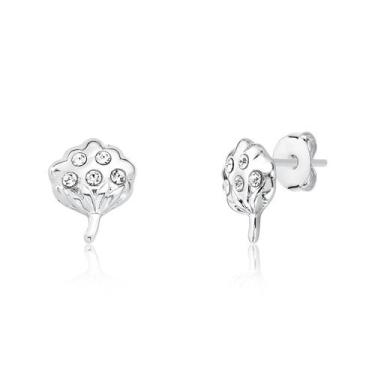 Imagem de Brinco Flor do Algodão Pequeno Revestido em Prata - VL ACCESSOIRES