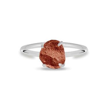 Imagem de Aliança Jaspe Vermelho - Cristal Natural, Banho Ouro 18k