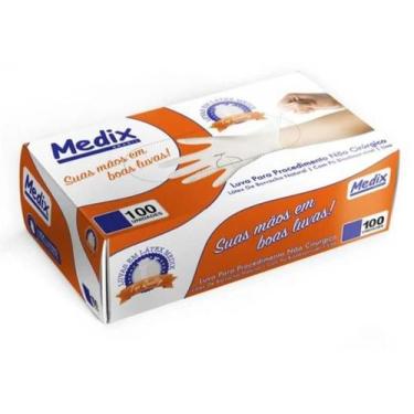 Imagem de Luva de Látex PP, P, M Com Pó Medix com 100 unidades CA 27785 para Pro