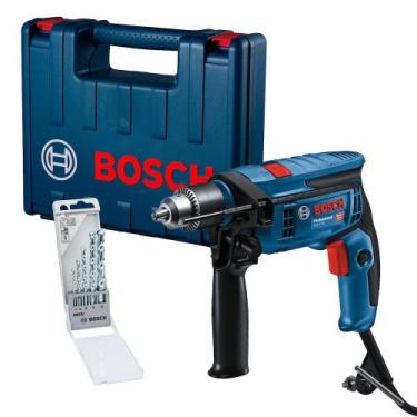 Imagem de Furadeira de Impacto Bosch GSB 13 RE-MX5 - 750W 127V  5 brocas e malet
