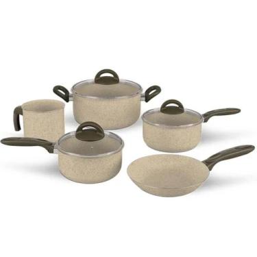 Imagem de Conjunto de Panelas Brinox Ceramic Life Suprema 5 Peças - Vanilla, Van