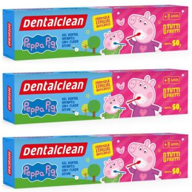 Imagem de 3x gel dental infantil peppa pig com fluor 50g - dentalclean